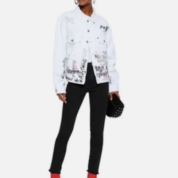 IRO Jeans THILA Designer High Waist Skinny Stretch Denim Raw hem Black Size 25 - Picture 14 of 15